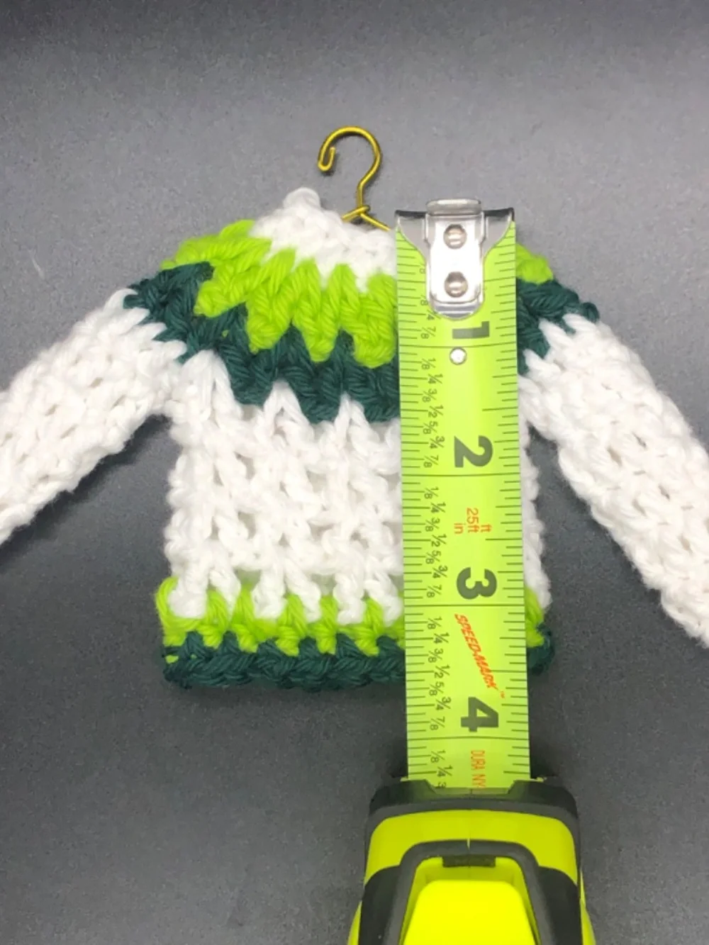 Mini Crochet Sweater Ornament, Gift Tag, Bag Accessory